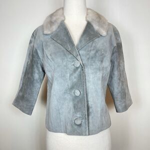 Toco Leather Fashions Vintage Fur Collar Coat
